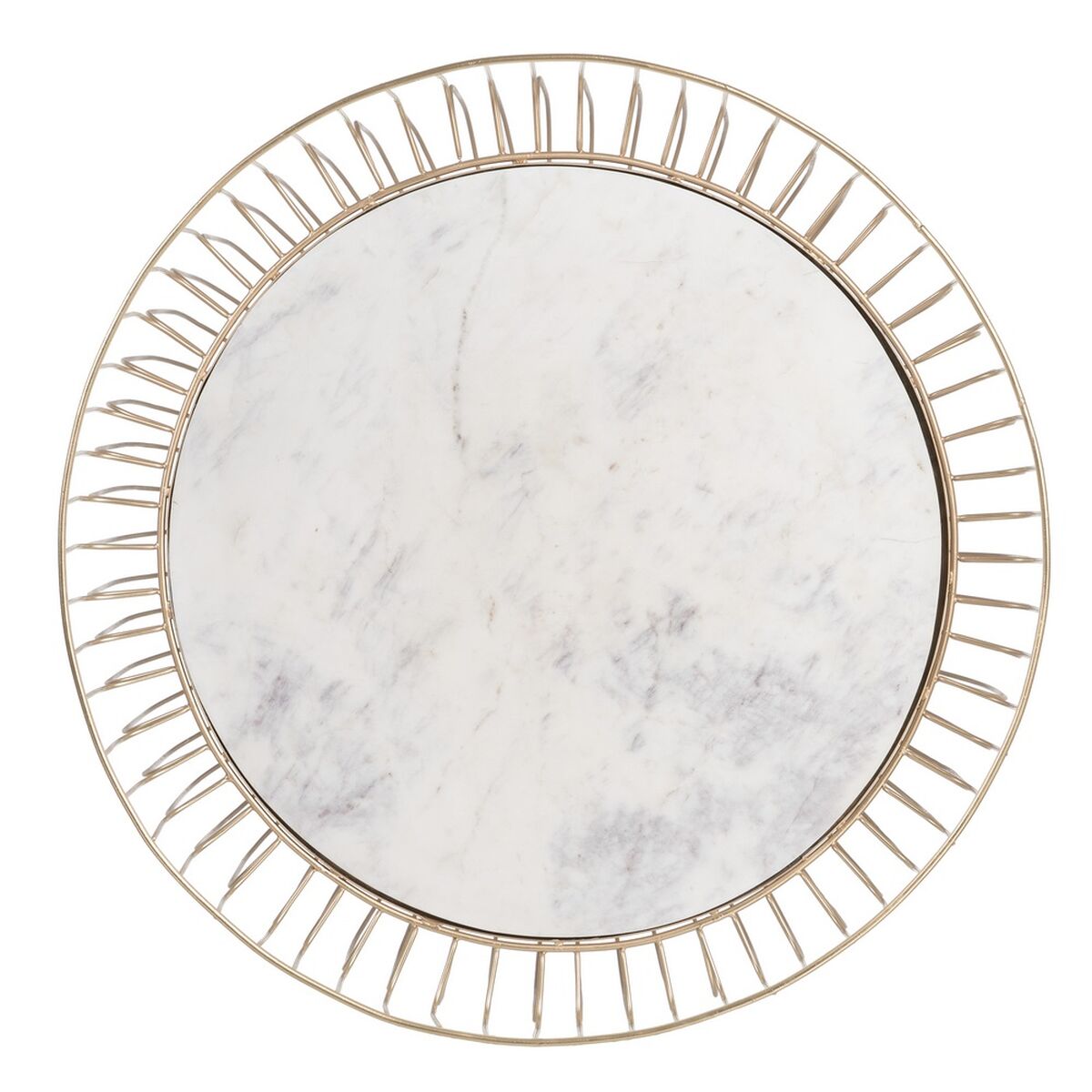 Hoofdtafel Wit Gouden 72 x 72 x 40 cm